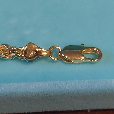 14kt Layered Gold 10k Rope Chain Necklace 4.2mm 26" Inch Yellow Gold Diamond Cut