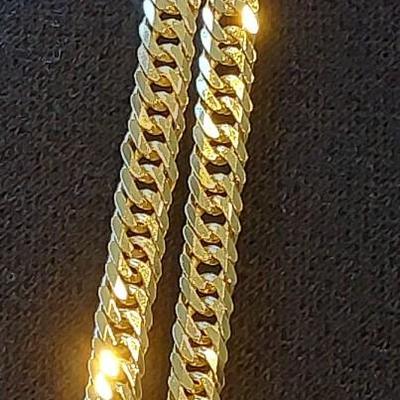 Zales 14kt Gold over 925 sterling silver curb chain