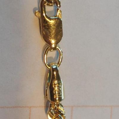 Solid 14k Yellow Gold Filled Rope Chain Necklace (4.2 mm, 18 inch)