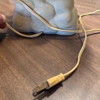 Vintage Chalk Cherub Lamp