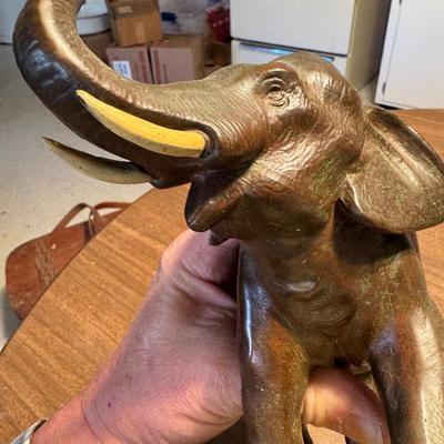 Vintage Bronze Elephant Figurine