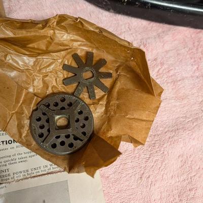 Antique Sunbeam mixmaster with different attachments