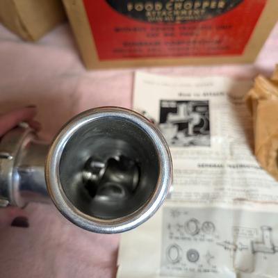 Antique Sunbeam mixmaster with different attachments