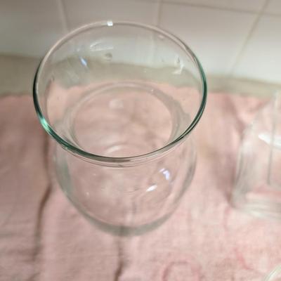 Misc vases, vase marbles, flower frog