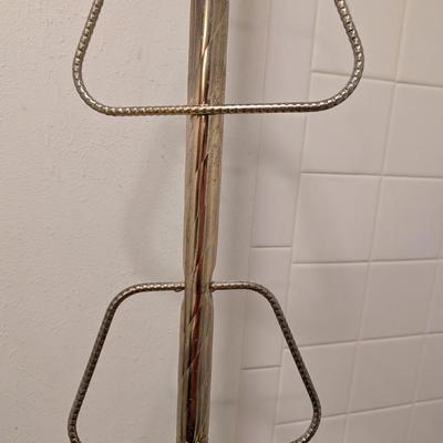 Vintage gold tone towel holder