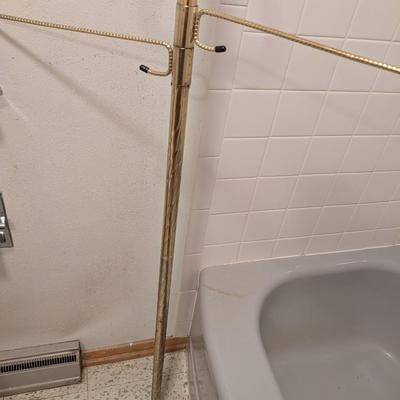 Vintage gold tone towel holder