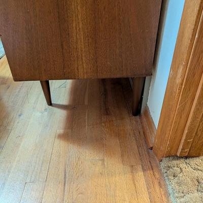 Mid century dresser with mirror.