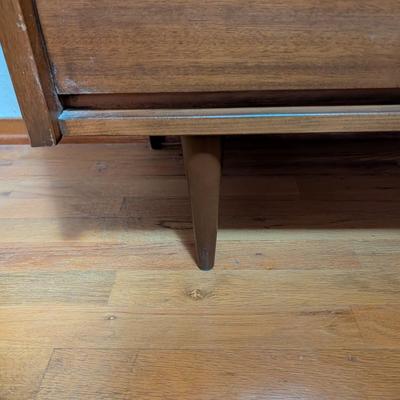 Mid century dresser with mirror.