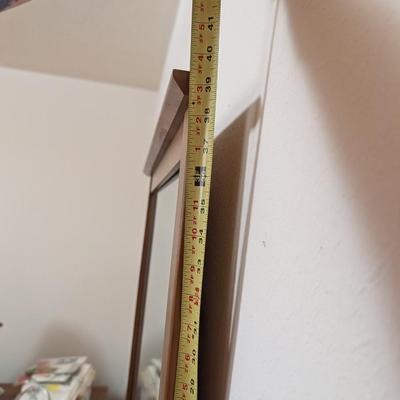 Mid century dresser with mirror.