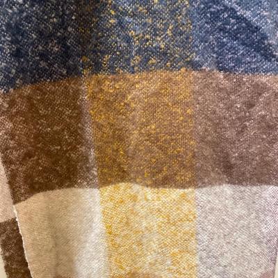 Yellow, brown and blue Lucky Scarf