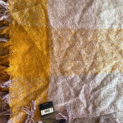 Yellow, brown and blue Lucky Scarf