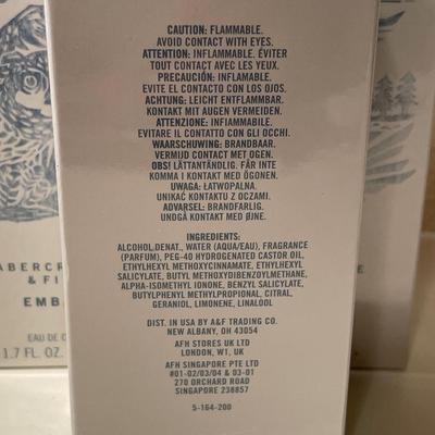 3 bottles of A&F Embark cologne sealed in box