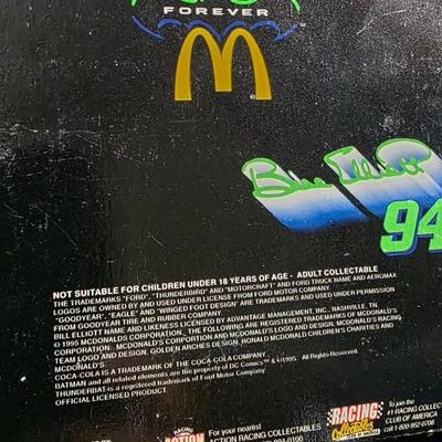 1995 Hot Wheels Bill Elliott #94 McDonald's Batman Forever Ford Thunderbird Diecast | Limited Edition NASCAR Promo | Sealed Original...