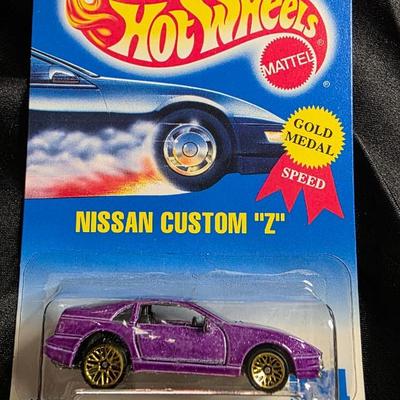 1991 Hot Wheels Collector #234 Nissan Custom Z 300ZX Diecast | Gold Medal Speed Purple Ultra Hots Edition | Sealed Original Blue Card...