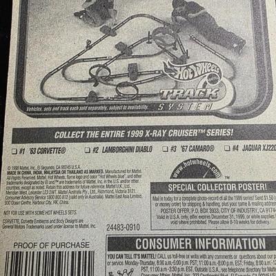 1999 Hot Wheels X-Ray Cruiser Series #1 of 4 '63 Corvette Split Window | Transparent Black X-Ray Body w/ Visible Engine | Collector...