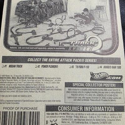 1999 Hot Wheels Attack Pack Series #4 of 4 Dodge Ram 1500 | Collector #1123 Maroon/Black w/ Chrome 5-Spoke Wheels | Sealed Original Card...