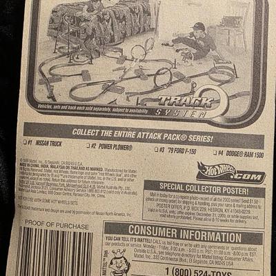 1999 Hot Wheels Attack Pack Series #1 of 4 Nissan Truck | Collector #1021 Brown Graffiti Monster Truck | Sealed Original Card | Rare...