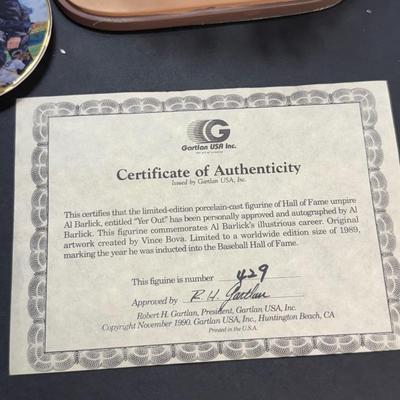 Gartlan USA - Certified Autograph - Al Barlick - Umpire