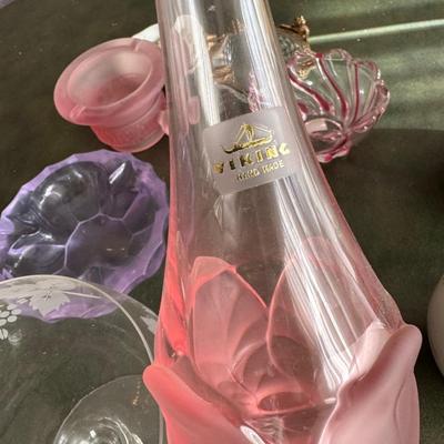 Decorative Glass Ashtrays, Urns and Vases