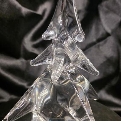 Vintage 1976 Sigma Taste Setter Full Lead Crystal Christmas Tree | 8 Inch Hand-Cut Faceted Branches | Flawless Condition | Japanese 24%...