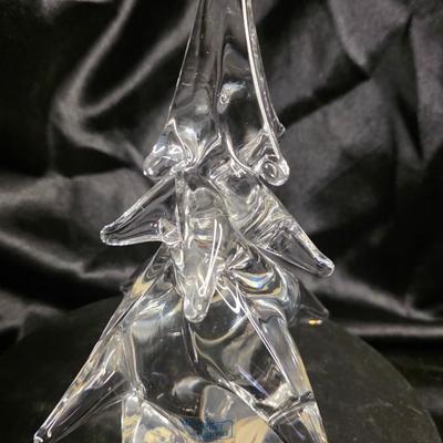 Vintage 1976 Sigma Taste Setter Full Lead Crystal Christmas Tree | 8 Inch Hand-Cut Faceted Branches | Flawless Condition | Japanese 24%...