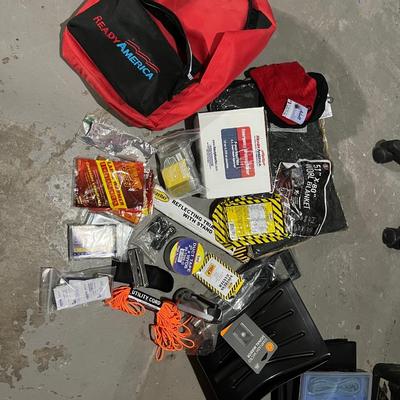 Sale Photo Thumbnail #257: Three person, 2 day Ready America survival kit.  Comes with everything shown and kit is built for cold environments.