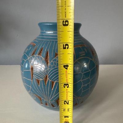 Pottery Sea Turtle Vase