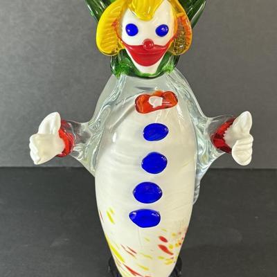 3 - Murano Style Glass Clowns