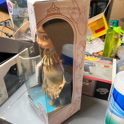 Sale Photo Thumbnail #196: Nib Pocahontas doll from the Disney animators collection.  Box is in great condition and has never been opened.