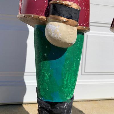 LOT 426: Plaster Christmas Solider Yard Decor