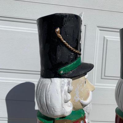 LOT 426: Plaster Christmas Solider Yard Decor