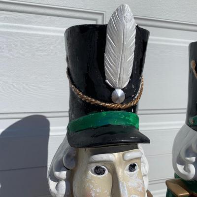 LOT 426: Plaster Christmas Solider Yard Decor