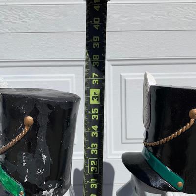 LOT 426: Plaster Christmas Solider Yard Decor