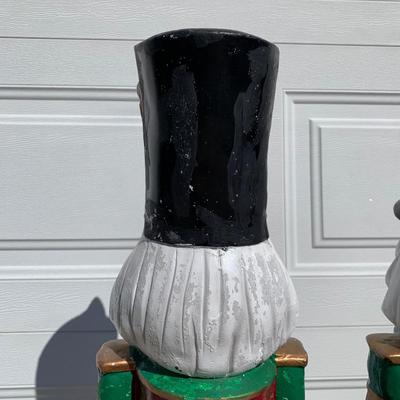 LOT 426: Plaster Christmas Solider Yard Decor