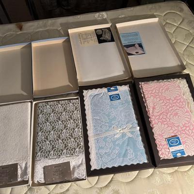 Vintage Lace and Vinyl Table Linens