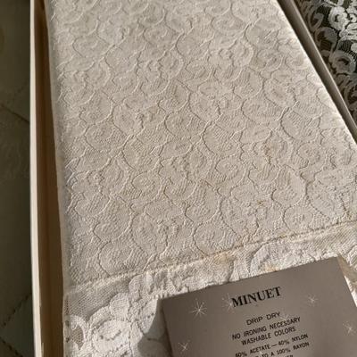Vintage Lace and Vinyl Table Linens