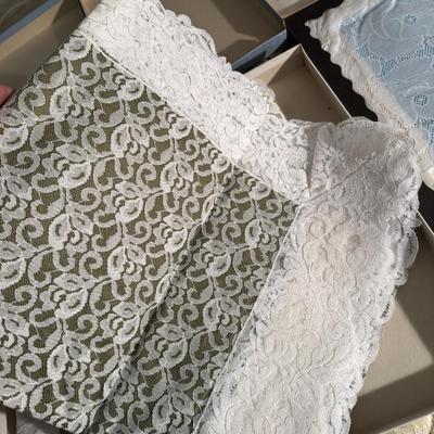 Vintage Lace and Vinyl Table Linens
