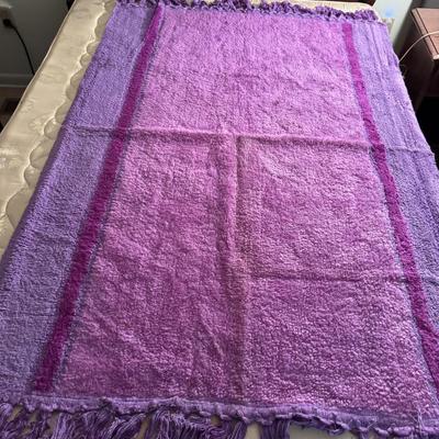 Vintage New Pink and Purple Hook Rug