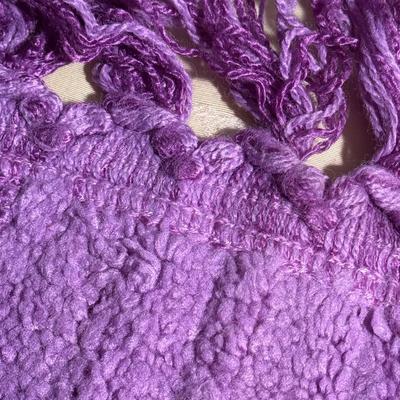 Vintage New Pink and Purple Hook Rug