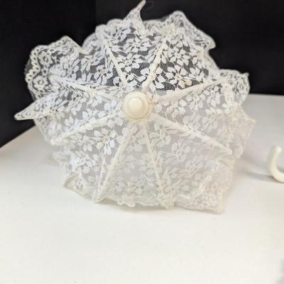 White Lace Parasols & Vintage Solid Parasol
