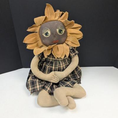 Primitive Folk Art Handmade Sunflower Doll "Sunny"
