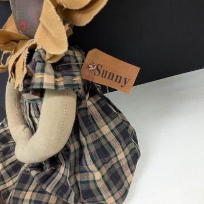 Primitive Folk Art Handmade Sunflower Doll "Sunny"