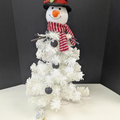 Wire Pre-Lite Tree Snowman - Works