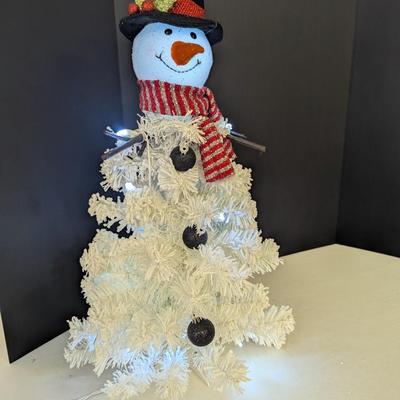 Wire Pre-Lite Tree Snowman - Works