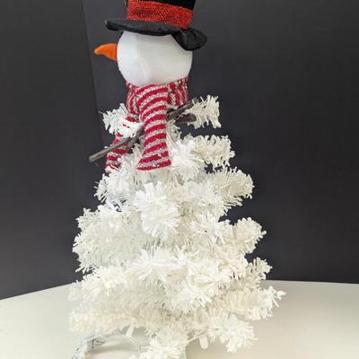 Wire Pre-Lite Tree Snowman - Works