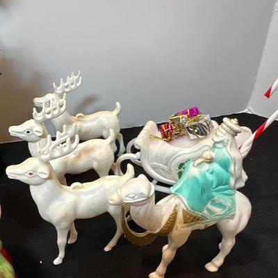 Sale Photo Thumbnail #19: HomCo elves, plastic camel, reindeer & sleigh, plus more