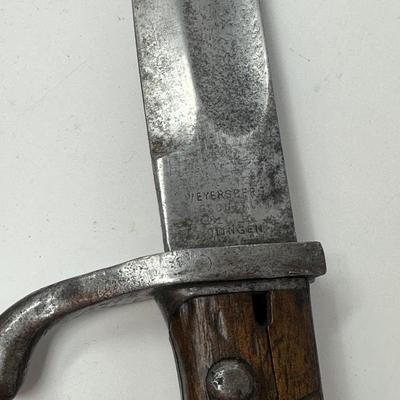WWI German Army Butcher Blade Bayonet