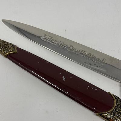 German Third Reich SS Honor Dagger w/Inscription