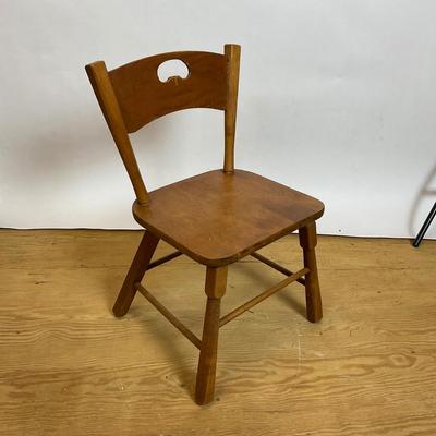 Z502 Antique Wooden Childs Table & Chairs