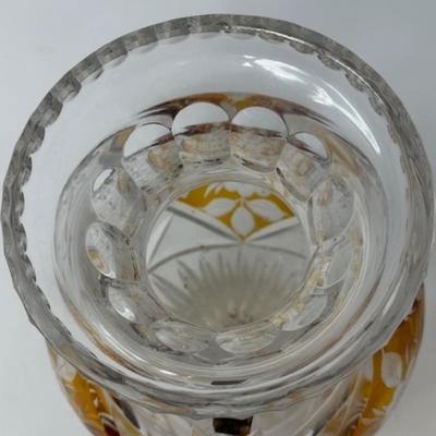 JULIA HAND CUT MOUTH BLOWN 24% LEADED CRYSTAL VASE